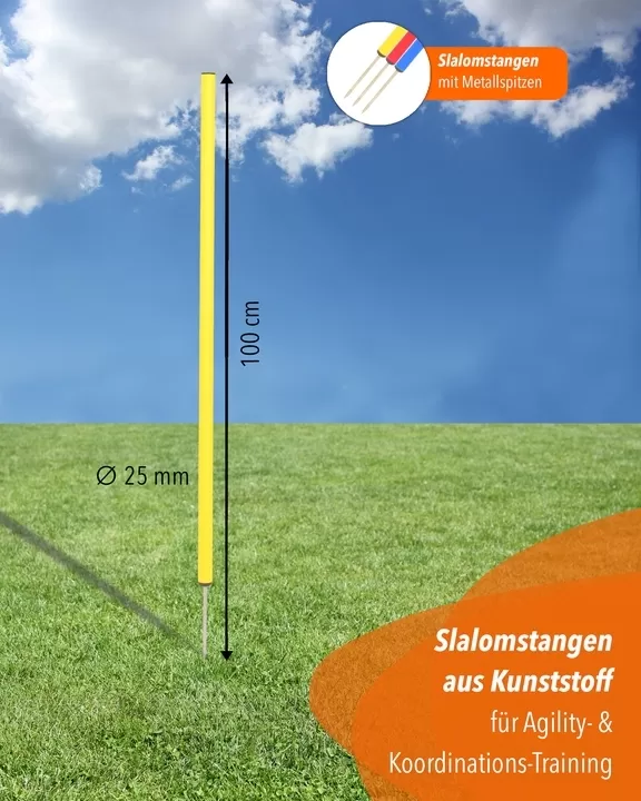 Slalom pole 100 cm or 180 cm, ø 25 mm