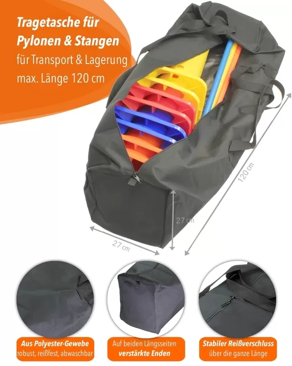 Tasche für Kombi Kegelhürde 50 und Stangen bis 120 cm