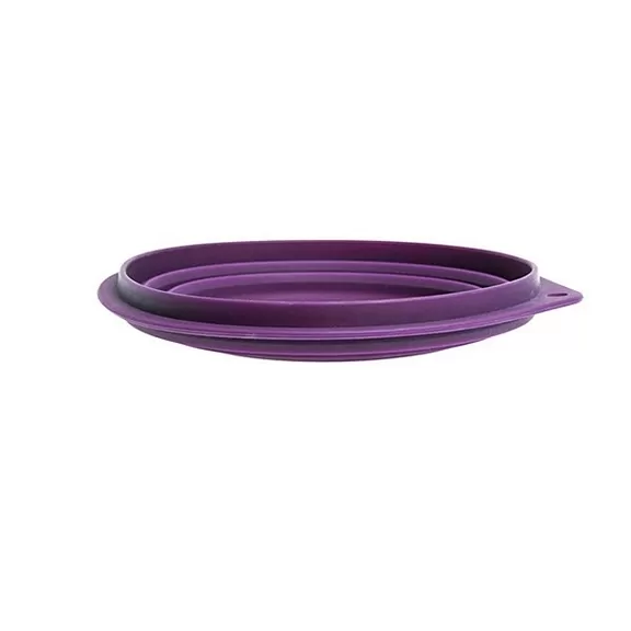 Travel bowl, foldable, purple