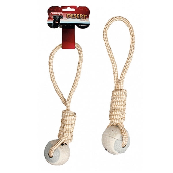 Jute pulling kit with tennis ball