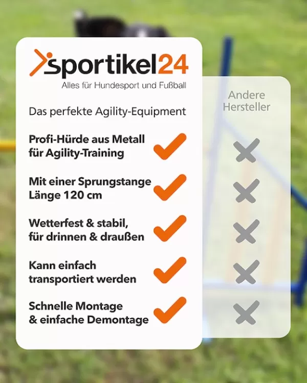 Agility-Hürde aus Metall, FCI-konform