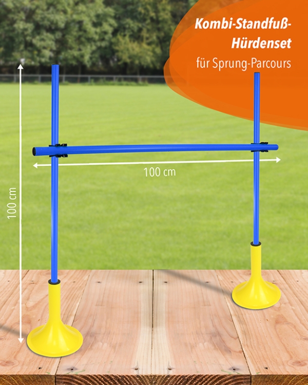 Standfuß Hürdenset mit Stange 100 cm, ⌀ 25 mm