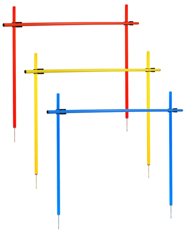 Hürdenset mit Slalomstange ø 25 mm, 100 cm oder 180 cm hoch