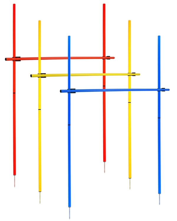 Hürdenset mit Slalomstange ø 25 mm, 100 cm oder 180 cm hoch