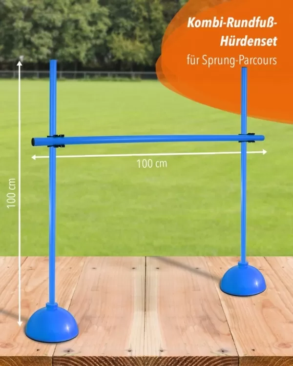 Rundfuß Hürdenset mit Stangen 100 cm oder 180 cm