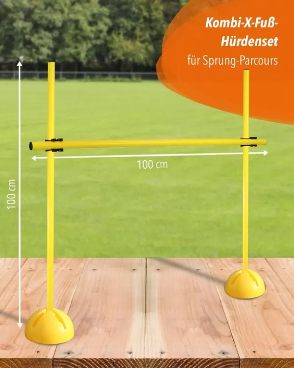 X-Fuß Hürdenset mit Stangen 100 cm oder 180 cm